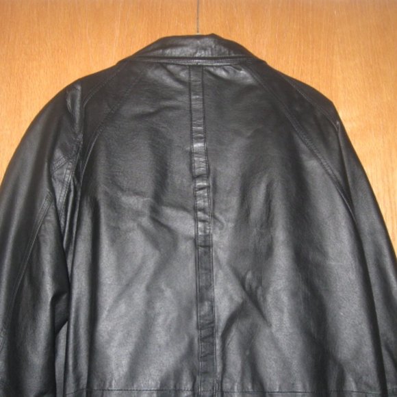 Greg Bell Black Leather Coat - Picture 5 of 13